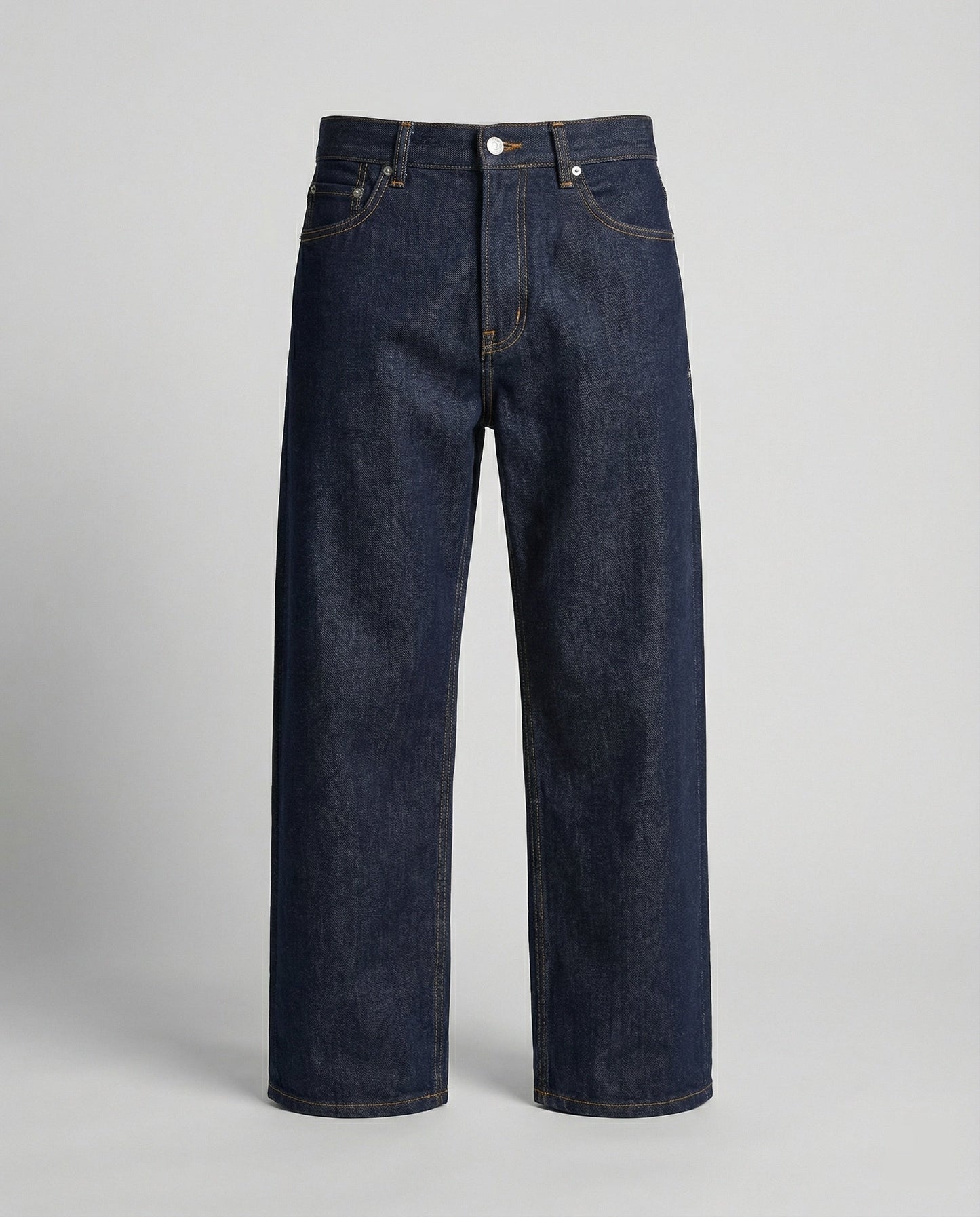 Herren Wide Leg Jeans Heavyweight Denim Hose