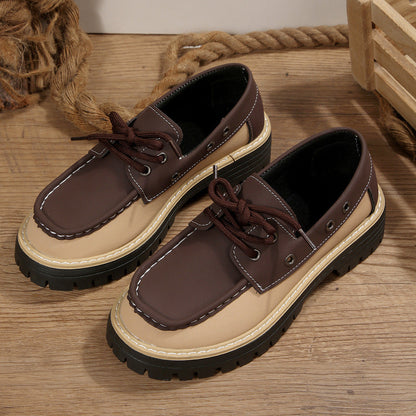 Damen Boots Schnürschuhe Robust Winter