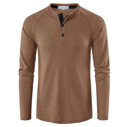 Herren Longsleeve Elegantes Hemd Mit Knöpfen Modern
