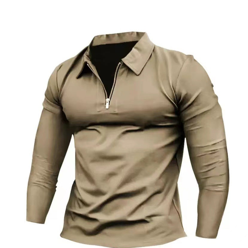 Herren Funktionsshirt mit Kragen und Reißverschluss Sportlich