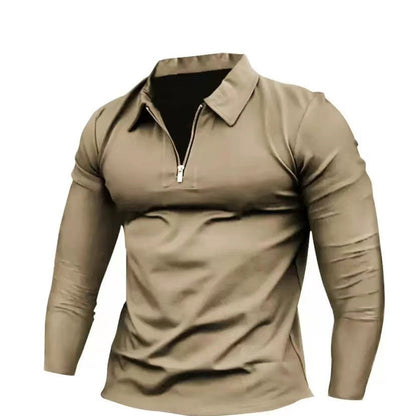 Herren Funktionsshirt mit Kragen und Reißverschluss Sportlich