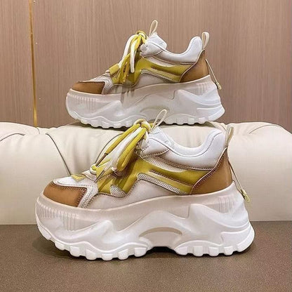 Damen Sneaker Chunky atmungsaktiv Mesh Sportlich