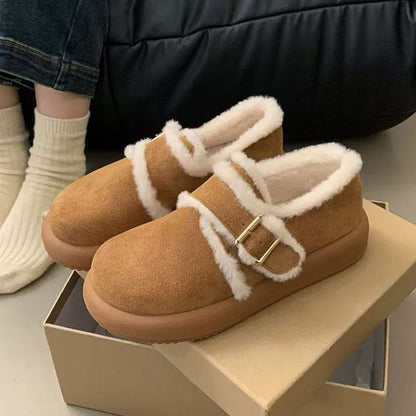 Damen Clogs Bequem Flauschig mit Verstellbarem Riemen