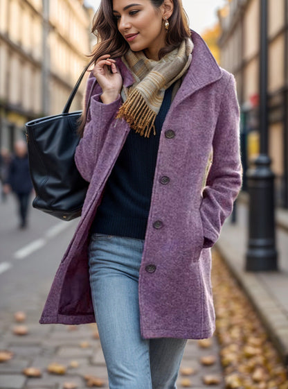 Damen Oversized Mantel Trendig Großstadt Chic