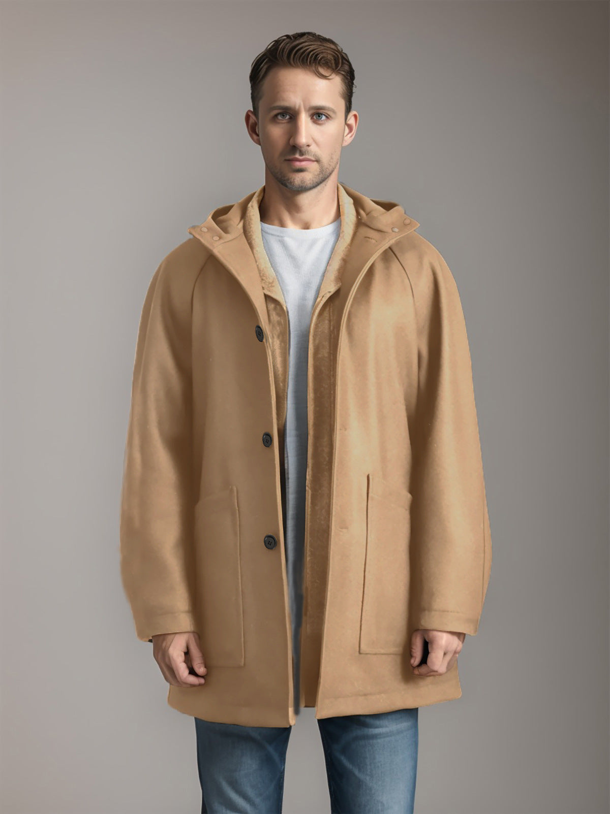 Herren Übergangsjacke Funktionell mit Taschen Modern Design - BerlinGlamour