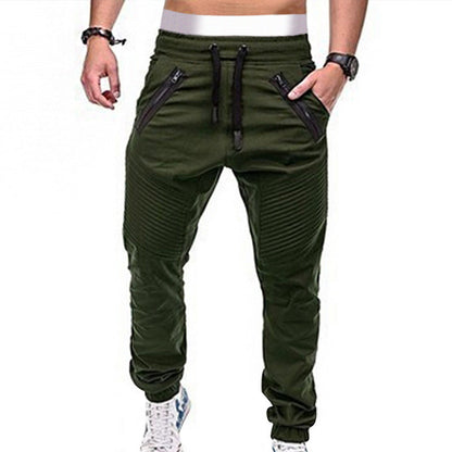 Herren Jogginghose Reißverschluss Sportlich Elastisch