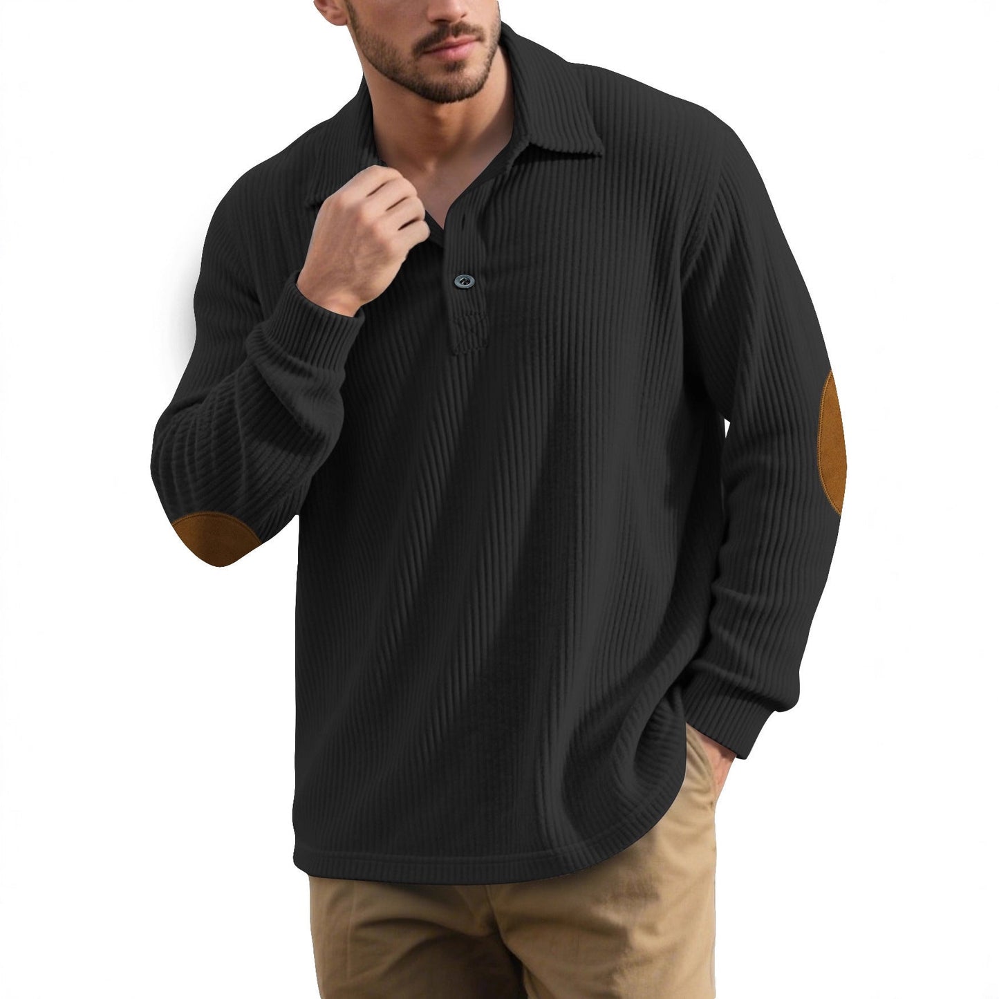 Herren Polohemd Langarm Elegant Berlin Style
