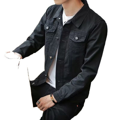 Herren Jeansjacke Modern mit Reißverschluss und Stylishen Details