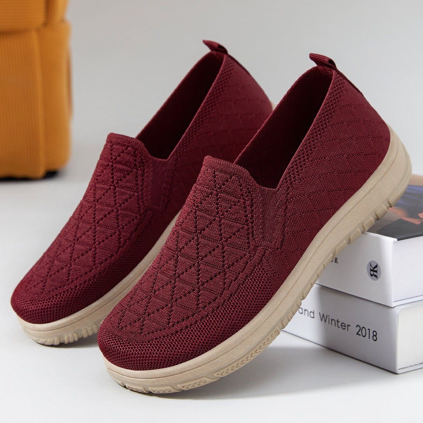 Damen Freizeitschuhe Bequem Slip-On atmungsaktiv