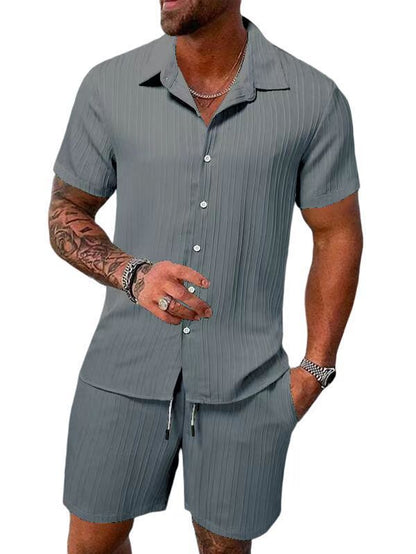 Herren Sommer Set: Leichtes Hemd und Shorts Komfort