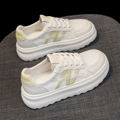 Damen Sneaker Sportlich Plateau atmungsaktiv