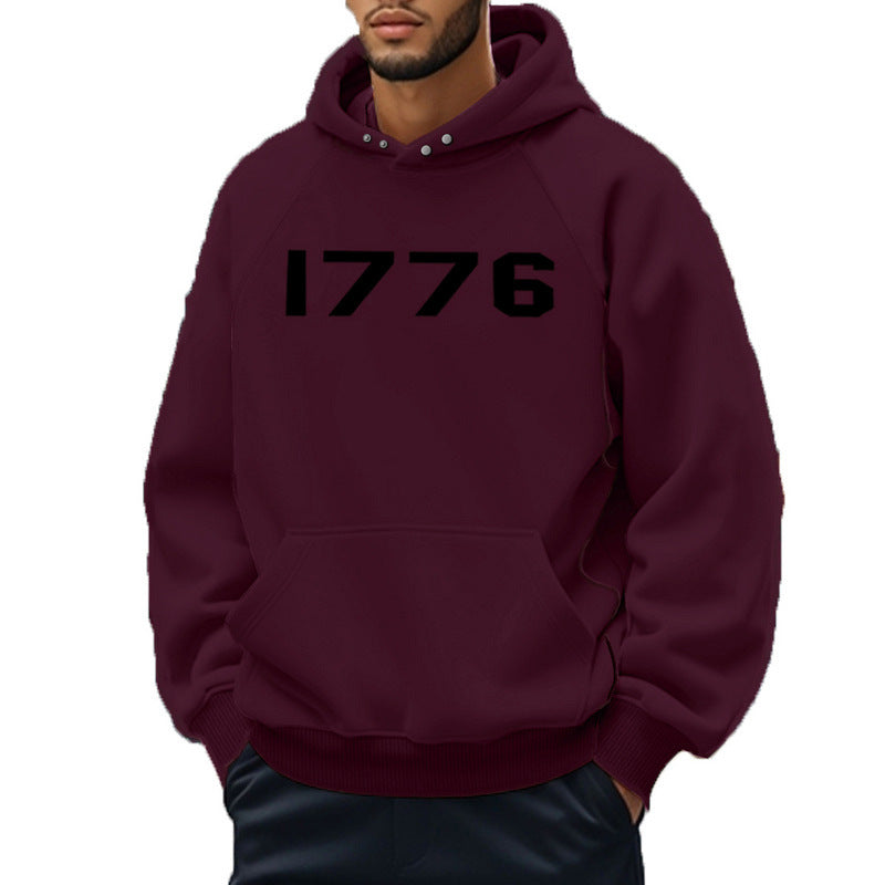 Herren Kapuzenpullover Klassisch Rippdesign Mit Taschen