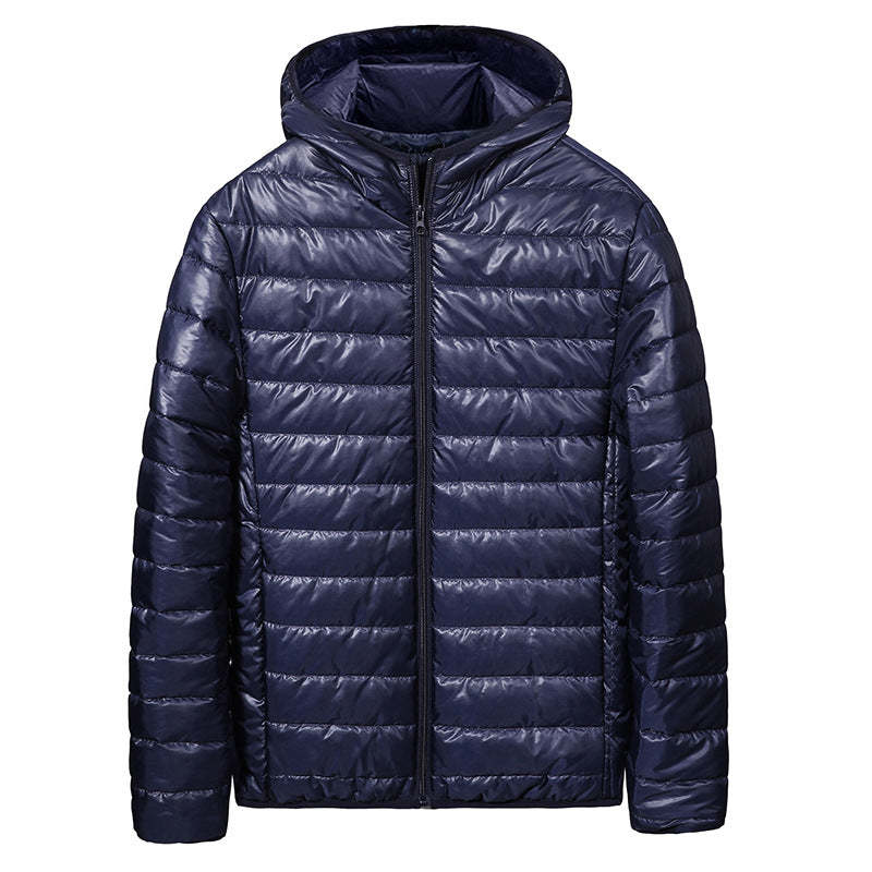 Herren Steppjacke Leicht Kapuze Atmungsaktiv