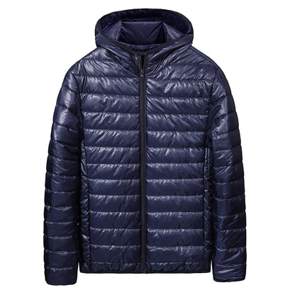 Herren Steppjacke Leicht Wasserabweisend Kapuze Outdoor