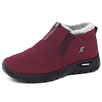 Damen Sneaker Warmfutter Elastisch Bequem Winter