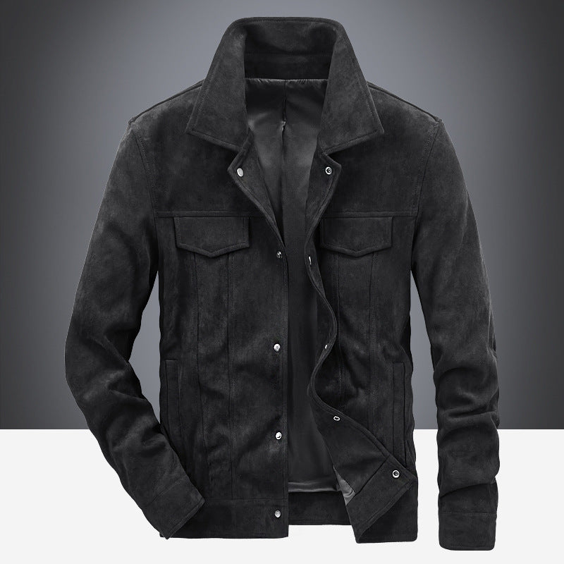 Lederjacke Herren Modern Wildleder Freizeitstyle - BerlinGlamour