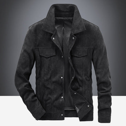 Lederjacke Herren Modern Wildleder Freizeitstyle - BerlinGlamour