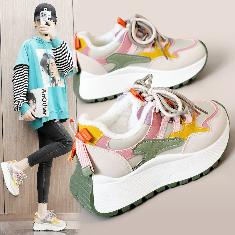 Damen Sneaker High-Top Flauschig Rutschfest - BerlinGlamour