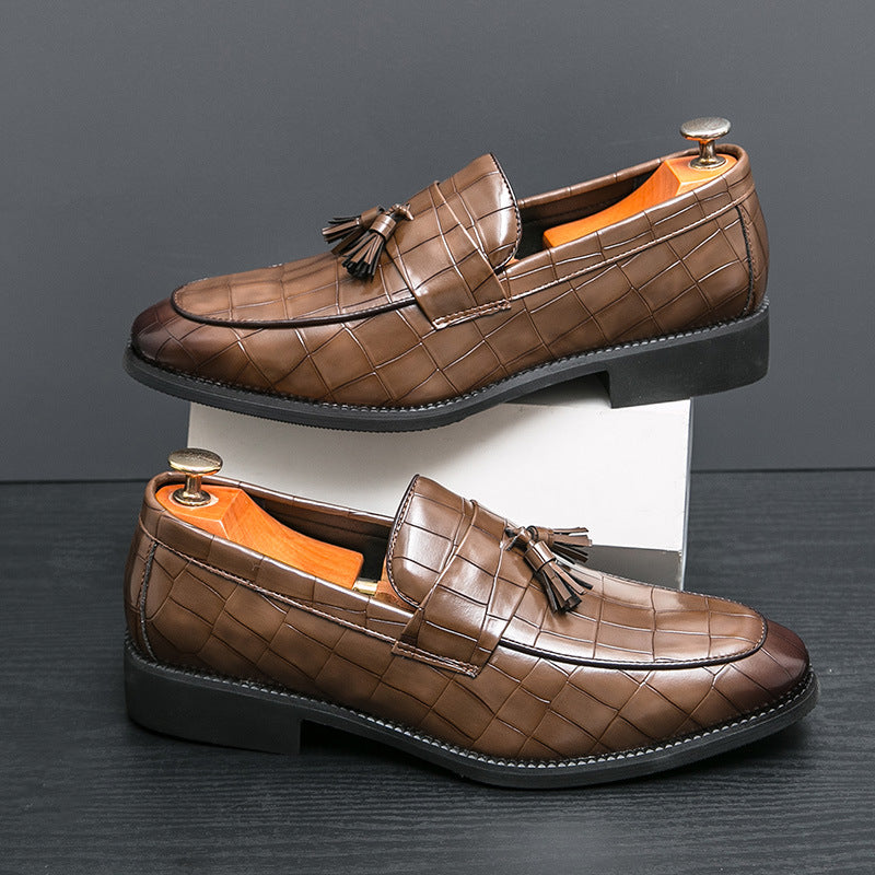 Damen Mokassins Leder Schuhe mit Quasten Detail Modern - BerlinGlamour