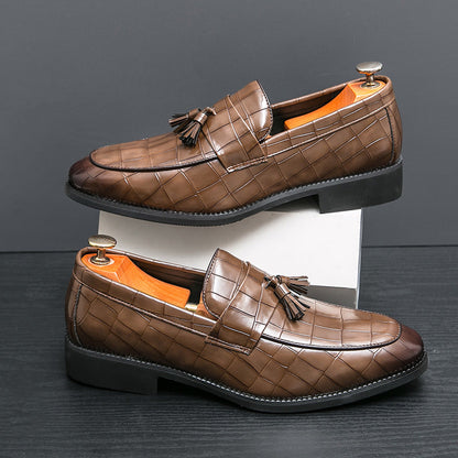 Damen Mokassins Leder Schuhe mit Quasten Detail Modern - BerlinGlamour