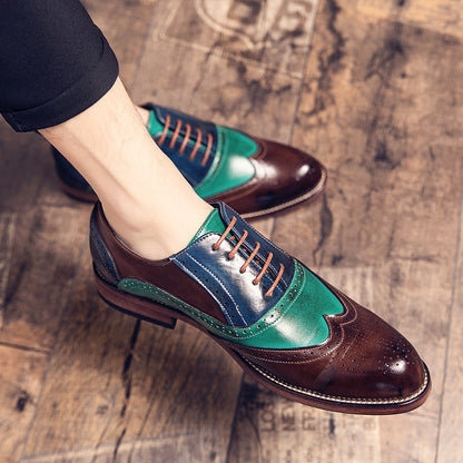 Damen Schuhe Elegante Brogue Leder Schwarz