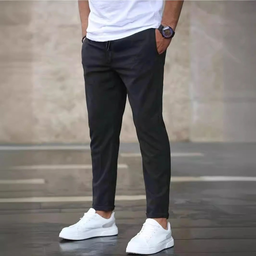 Herren Chino-Hose Elastisch Bequem Slim Fit