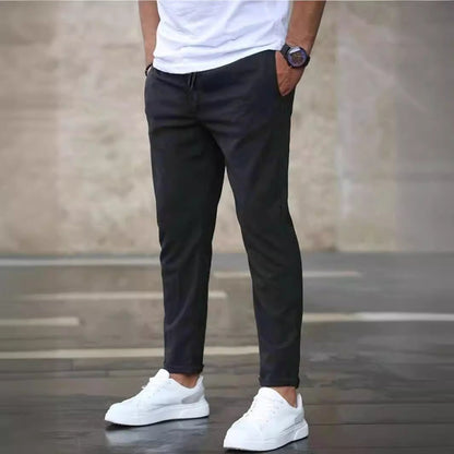 Herren Chino-Hose Elastisch Bequem Slim Fit