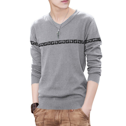 Herren Pullover V-Ausschnitt Modern Dekorativ