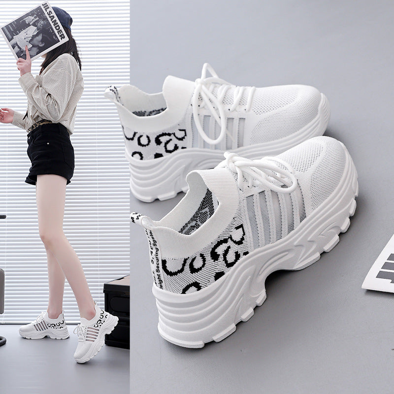 Damen Sneaker Sportlich Leopardenmuster Komfortabel - BerlinGlamour