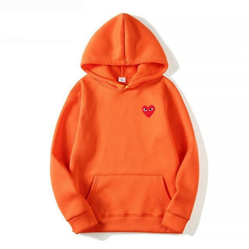 Kapuzenpullover Streetwear mit Herz-Design und Tasche Modern