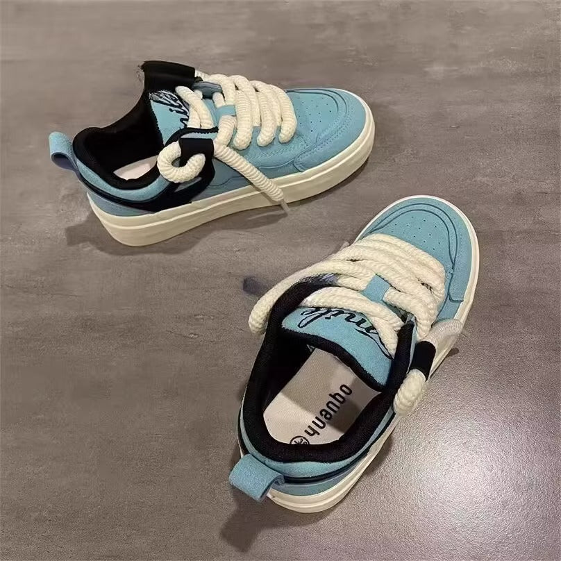 Damen Sneaker Bequem Schnürsystem Weich