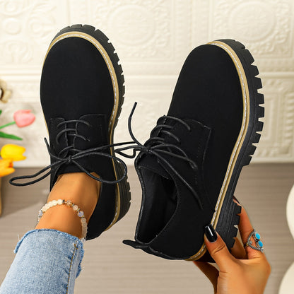 Damen Schnürschuhe Robust Profil Modisch