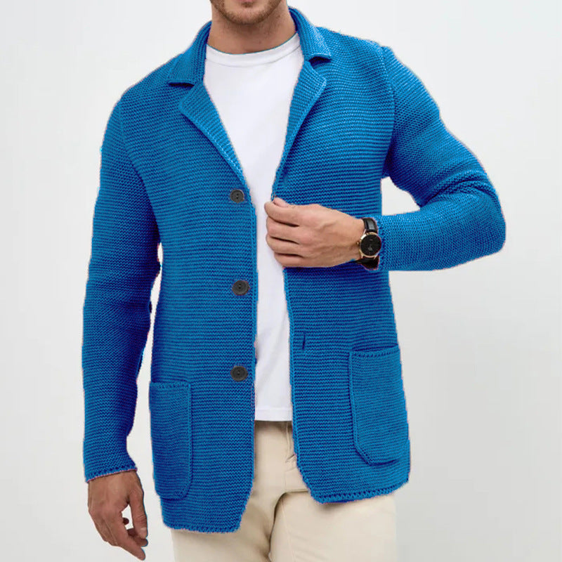 Herren Strickblazer Modern mit praktischen Taschen
