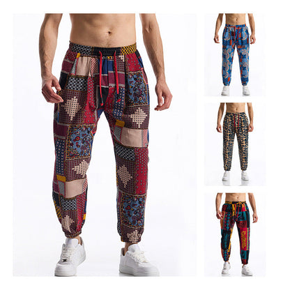 Herren Freizeithose Bunt Elastisch Komfort Hose