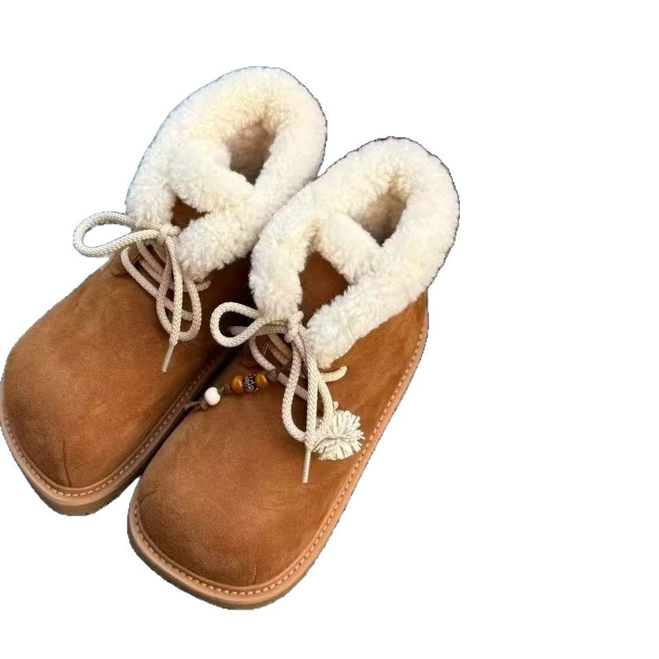 Damen Winterboots Weiche Kunstfellstiefel Warm