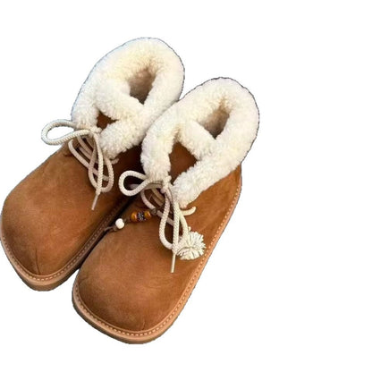 Damen Winterboots Weiche Kunstfellstiefel Warm
