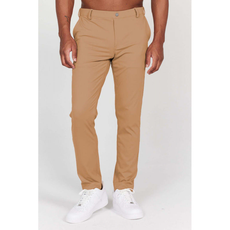 Herren Stretchhose Elegant Slim Fit Schwarz