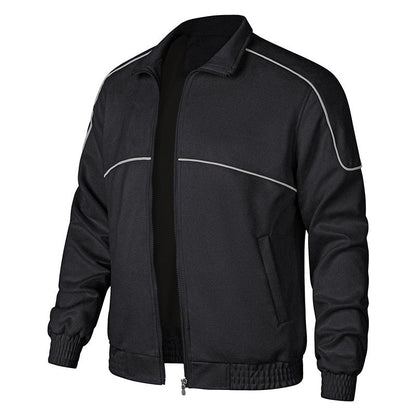 Herren Übergangsjacke Elastisch Sportlich mit Bündchen
