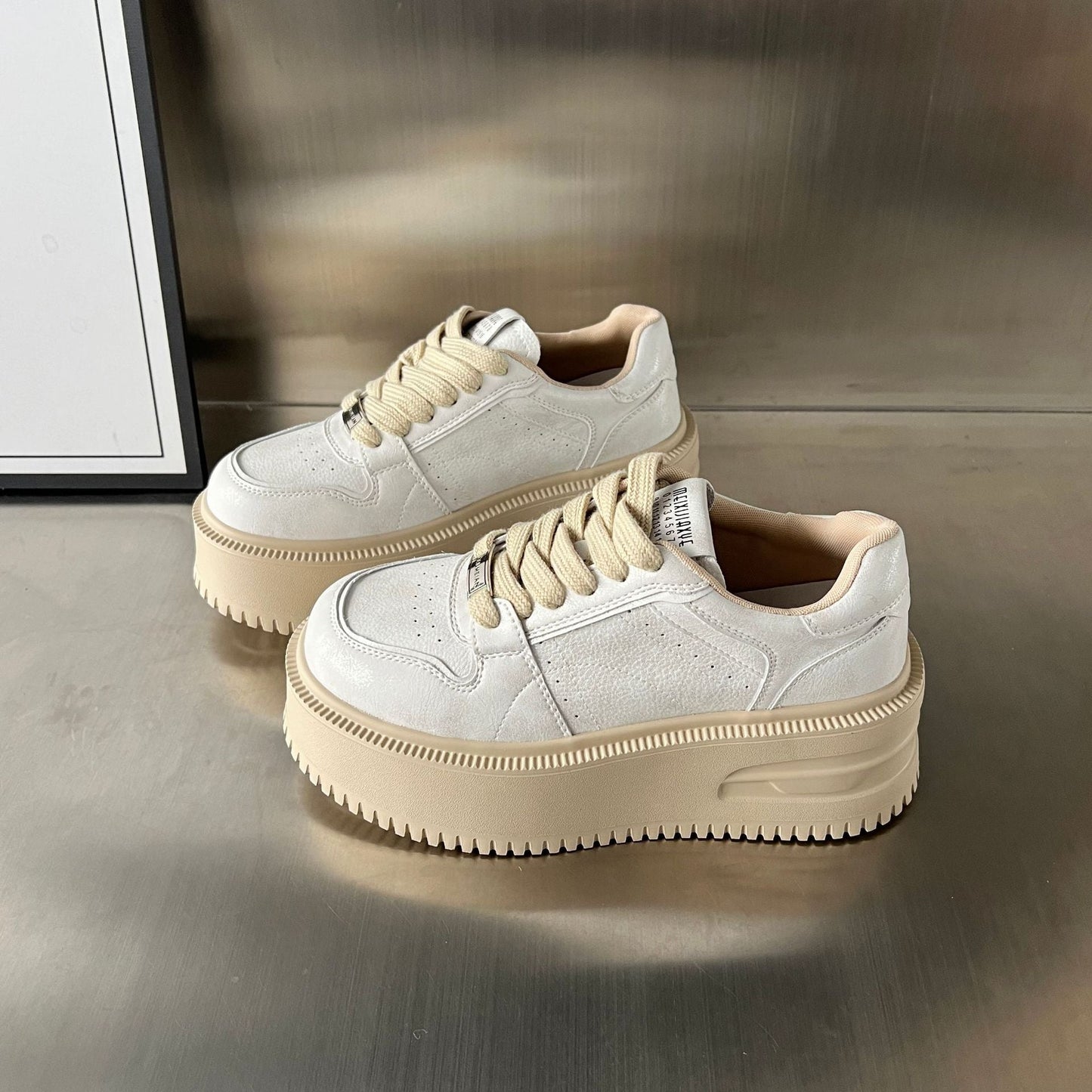 Damen Sneaker Plateau Schuhe Atmungsaktiv Dickes Plateau - BerlinGlamour