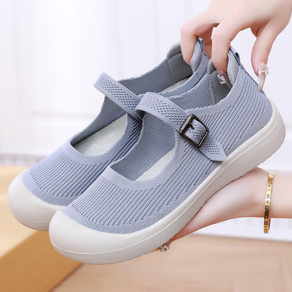 Damen Ballerinas Bequem Verstellbarer Riemen - BerlinGlamour