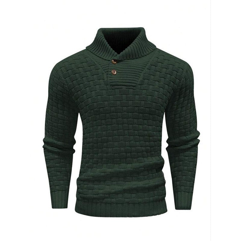 Herren Strickpullover Modern mit Stehkragen und Muster