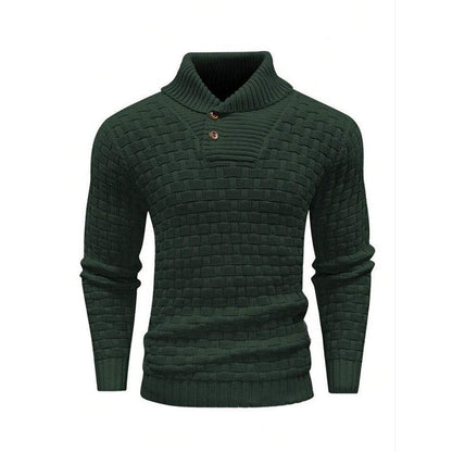 Herren Strickpullover Modern mit Stehkragen und Muster