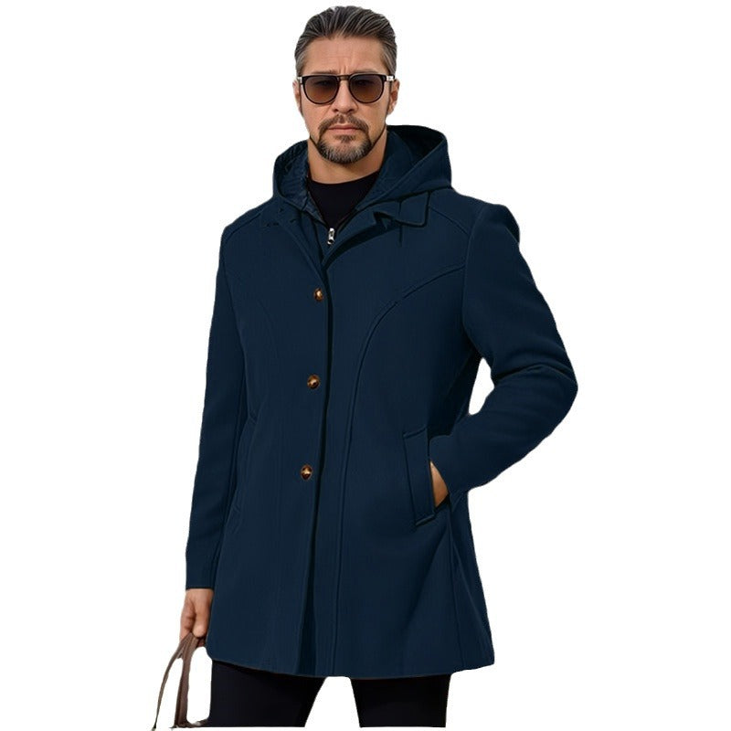 Herren Jacke Übergangsjacke mit Kapuze Modern Slim Fit