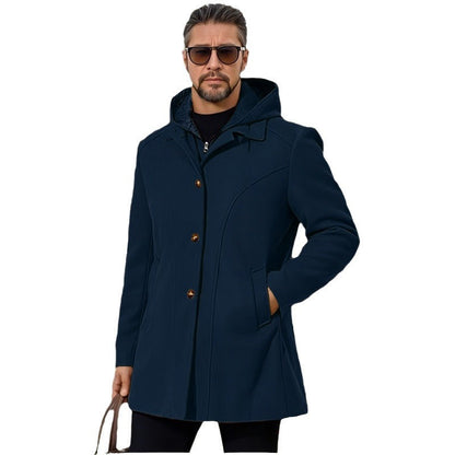 Herren Jacke Übergangsjacke mit Kapuze Modern Slim Fit