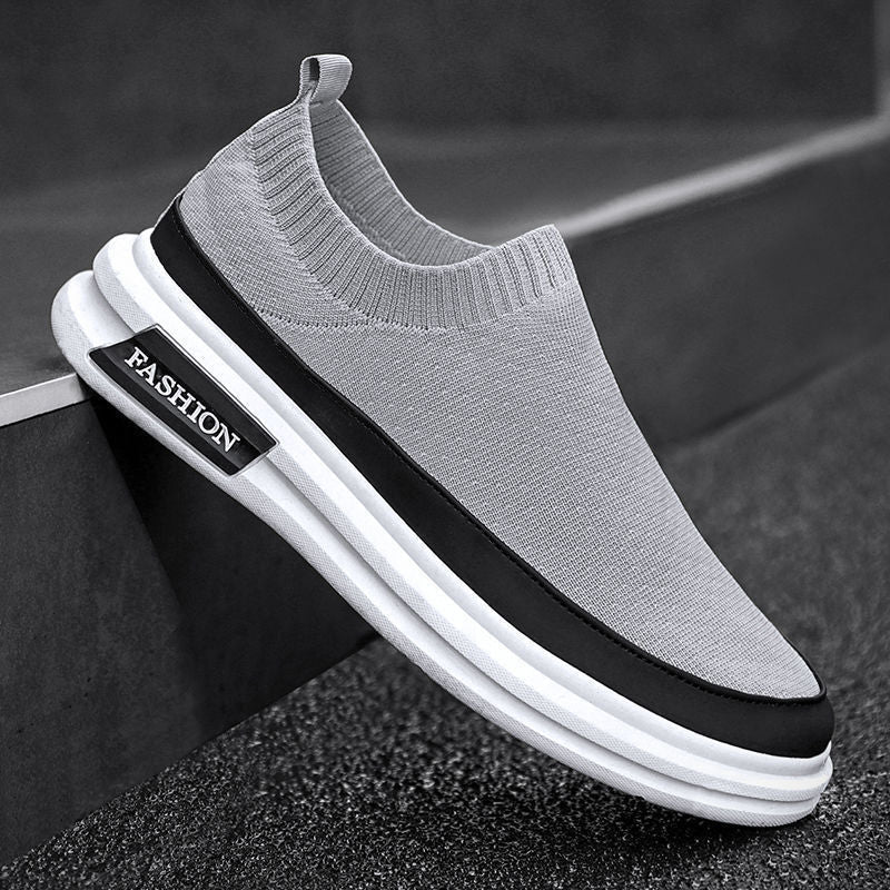 Damen Sneaker Strick Bequem Rutschfest Flexibel