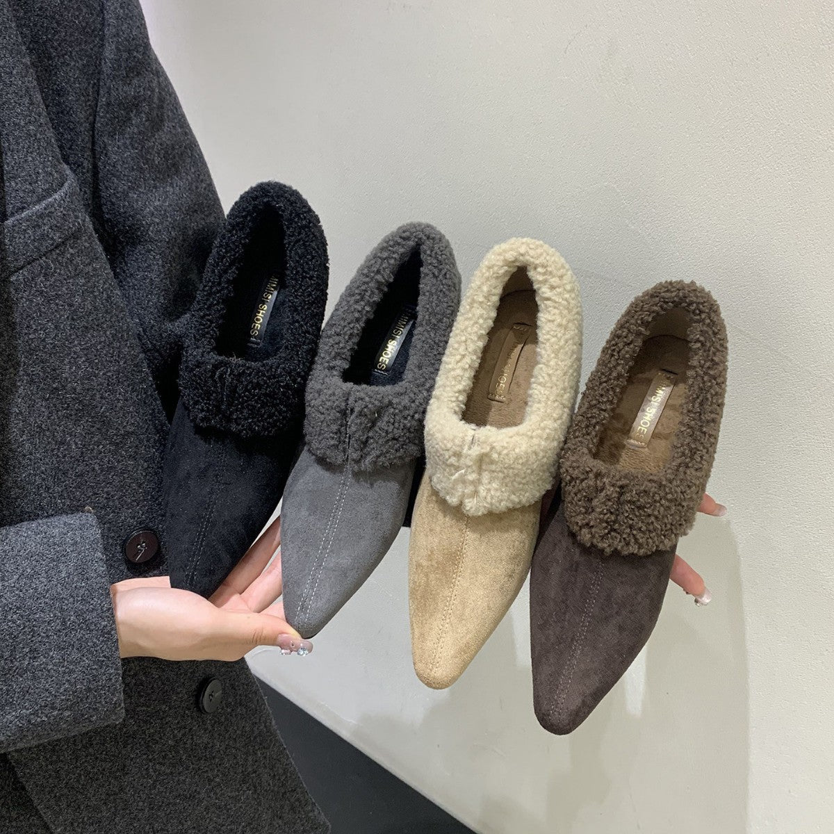 Damen Stiefeletten Kunstfell Kragen Elegante Winterstiefel - BerlinGlamour
