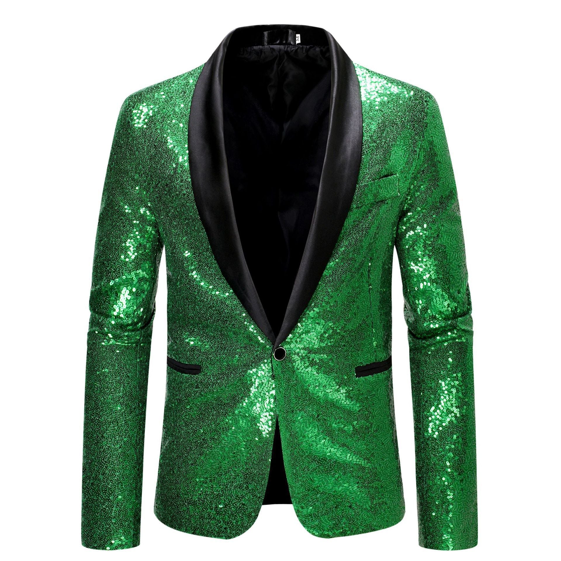Herren Blazer Elegant Pailletten Moderner Schnitt Glanz - BerlinGlamour