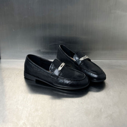 Damen Mokassins Elegante Schnalle Schuhe Komfort