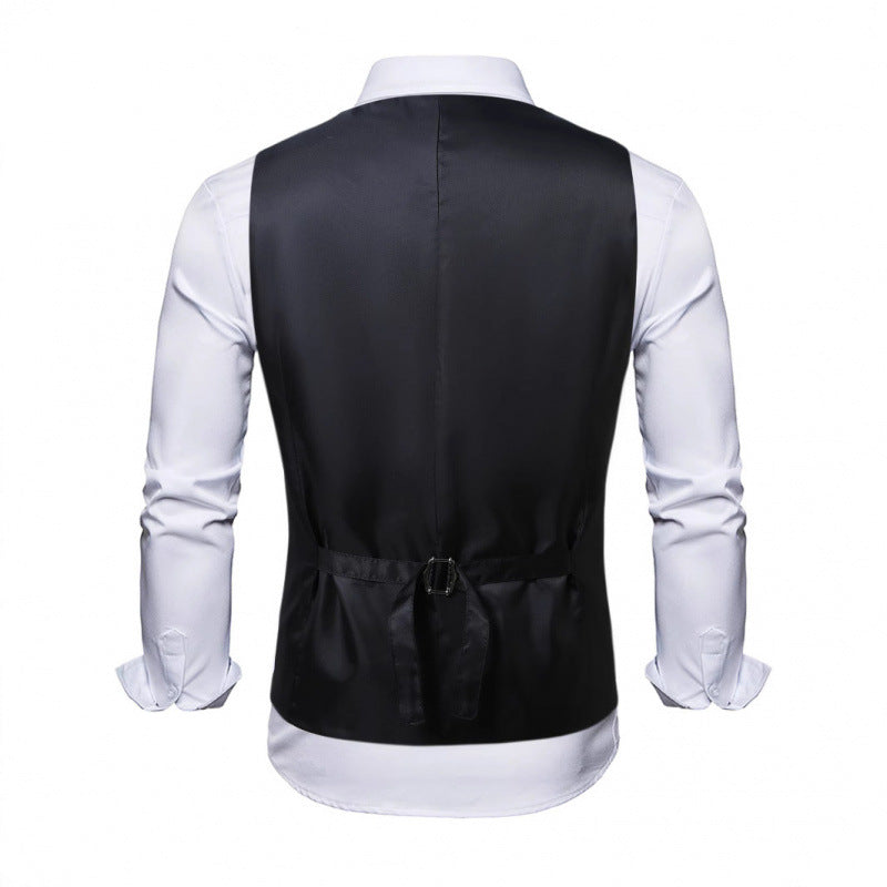 Herren Smokings Weste Elegant Flora Muster Schwarz