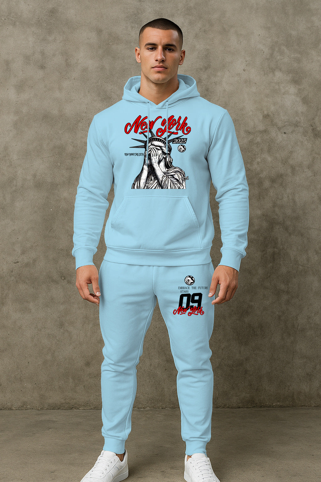 Herren Kapuzenpullover Set Lässig Mit Hose Sportlich
